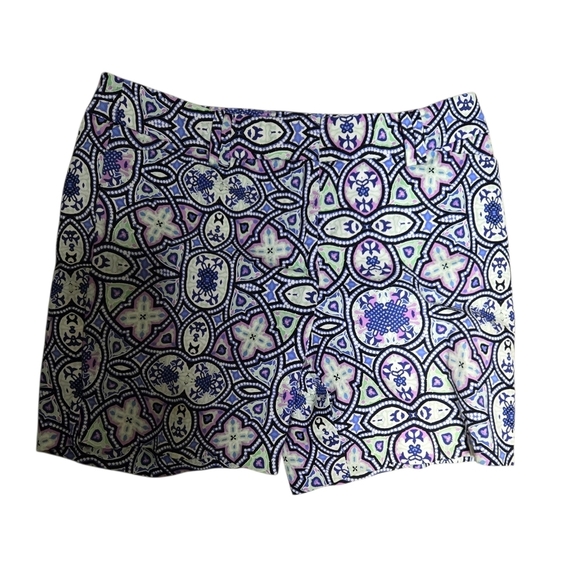 Talbots Women's Blue Paisley Shorts 6P - Picture 2 of 4